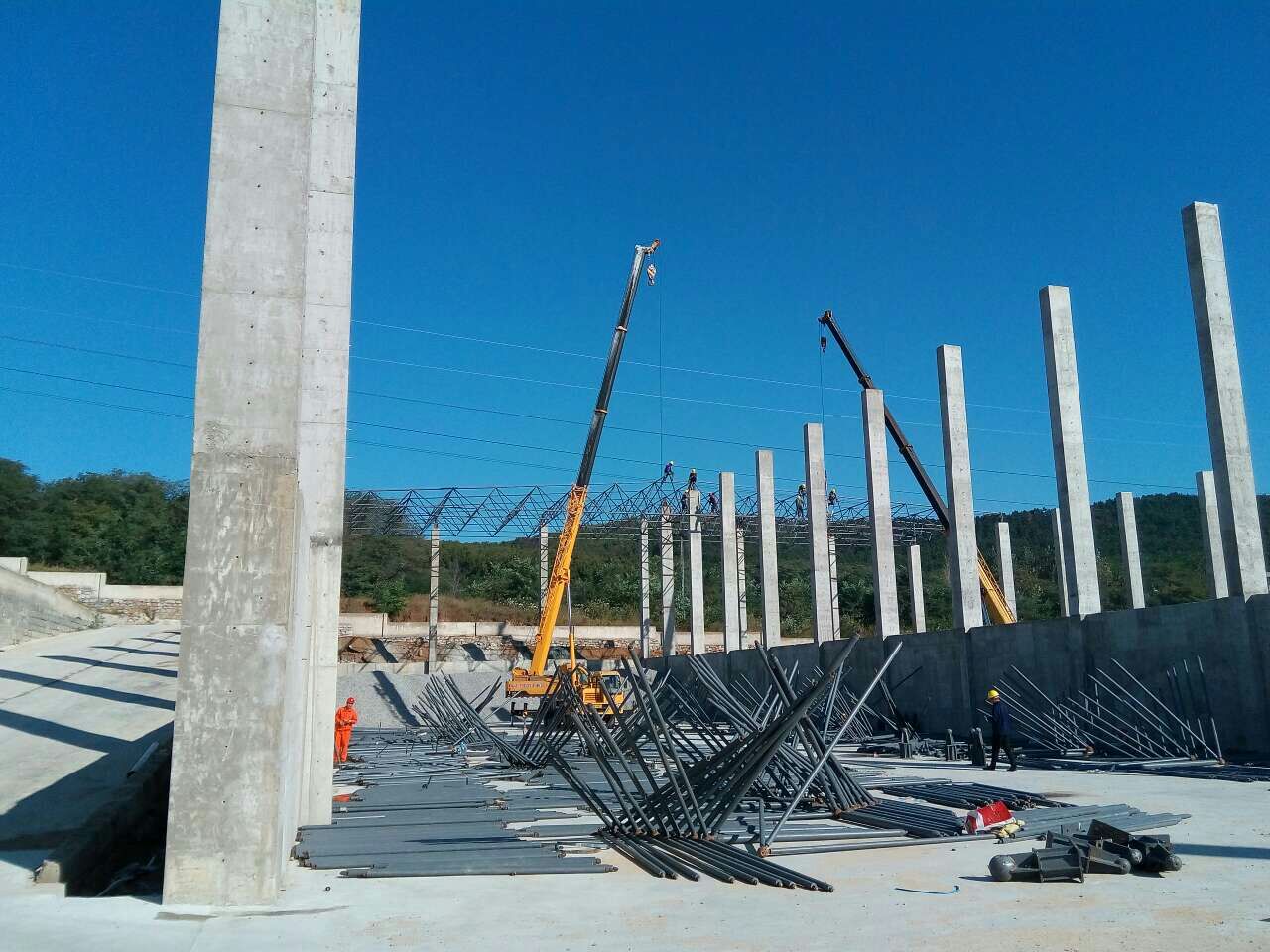 九江搅拌站网架